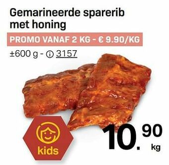 Buurtslagers Gemarineerde sparerib met honing aanbieding