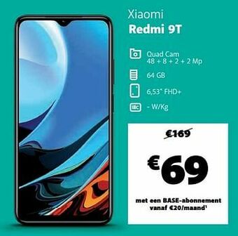 Base Xiaomi redmi 9t aanbieding