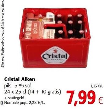 Colruyt Cristal alken pils aanbieding