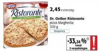 Colruyt Dr. oetker ristorante pizza margherita 310g aanbieding