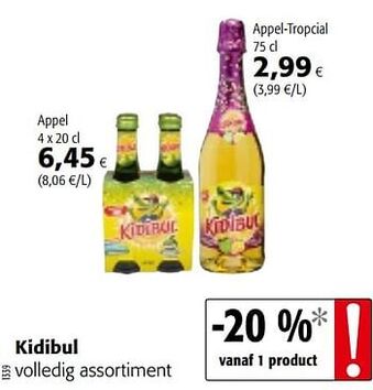 Colruyt Kidibul volledig assortiment aanbieding