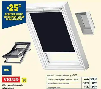 Velux verduisterende rolgordijnen