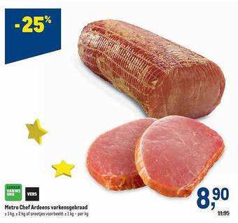 Makro Metro chef ardeens varkensgebraad aanbieding