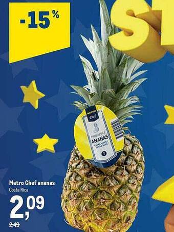 Makro Metro chef ananas aanbieding