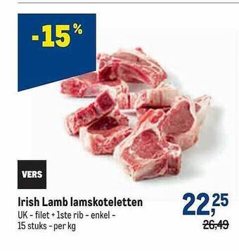 Makro Irish lamb lamskoteletten aanbieding
