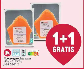 Delhaize Noorse gerookte zalm aanbieding