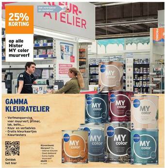 GAMMA Histor my color muurverf aanbieding