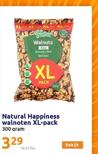 Action Natural happiness walnoten xlpack aanbieding