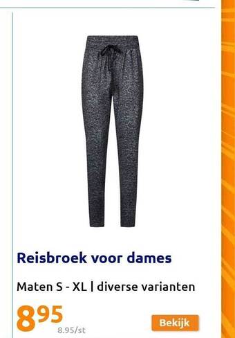Action Reisbroek voor dames aanbieding