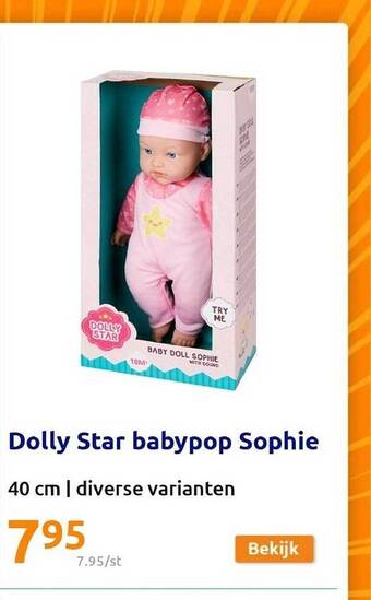 Action Dolly star babypop sophie aanbieding