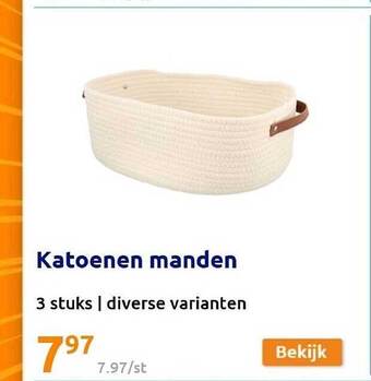 Katoenen manden