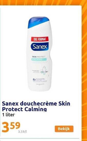 Action Sanex douchecrème skin protect calming aanbieding