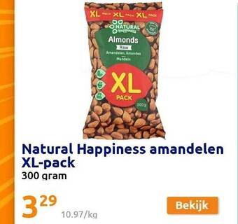 Action Natural happiness amandelen xlpack aanbieding