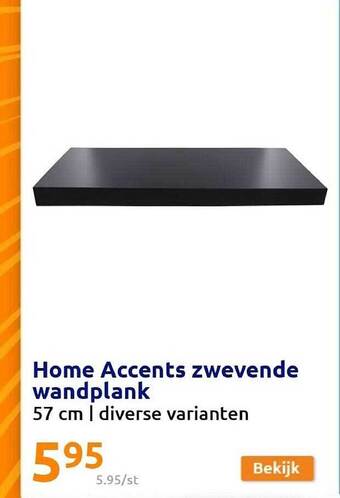 Action Home accents zwevende wandplank aanbieding