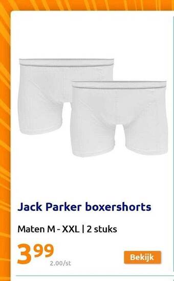 Action Jack parker boxershorts aanbieding
