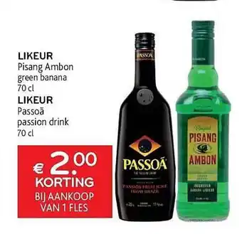 Likeur pisang ambon, likeur passoã