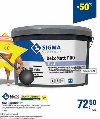 Makro Muur en plafondverf aanbieding