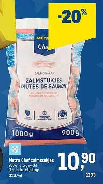 Makro Metro chef zalmstukjes aanbieding