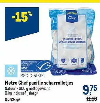 Makro Metro chef pacific scharrolletjes aanbieding