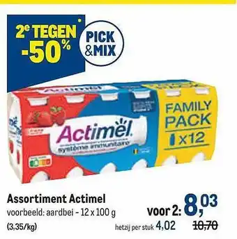 Makro Assortiment actimel aanbieding