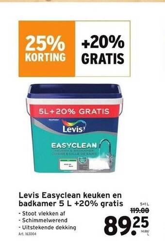 GAMMA Levis easyclean keuken en badkamer 5 l + 20% gratis aanbieding