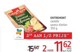 Spar Colruyt Entremont raclette aanbieding