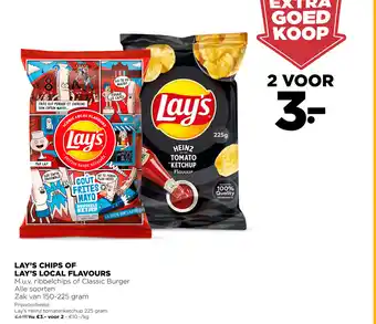 Jumbo Lay's Chips of Lay's Local Flavours Alle Soorten Zak van 150-225gram 2 Voor aanbieding