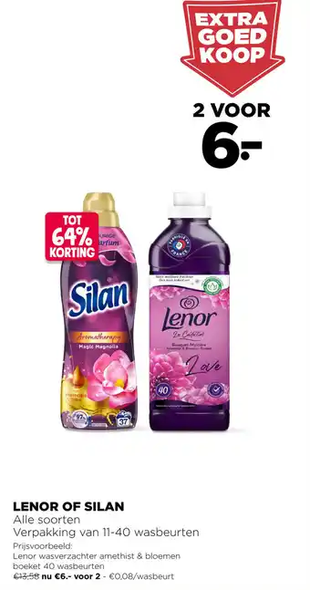 Jumbo Lenor of Silan Alle Soorten Verpakking van 11-40 Wasbeurten 2 Voor aanbieding