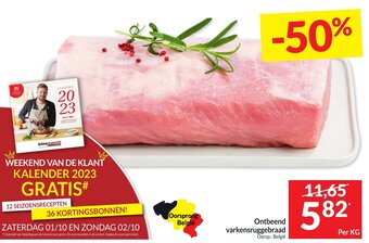 Intermarché Ontbeend Varkensruggebraad Per Kg aanbieding