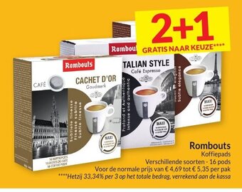 Intermarché Rombouts Koffiepads aanbieding