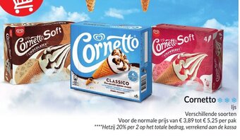 Intermarché Cornetto Ijs aanbieding