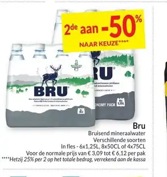 Intermarché Bru Bruisend Mineraalwater aanbieding