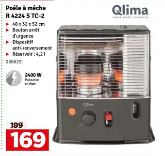 Mr Bricolage Qlima Poele a Meche 4224 S TC-2 aanbieding
