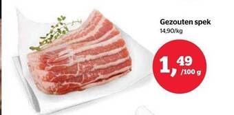 Spar Gezouten spek aanbieding