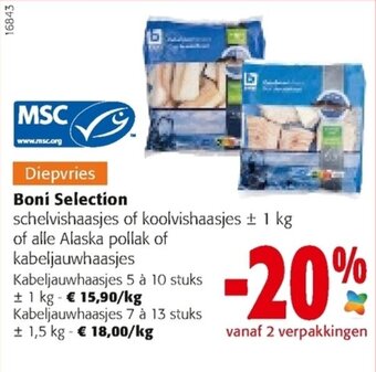 Colruyt Boni Selection Kabeljauwhaasjes aanbieding