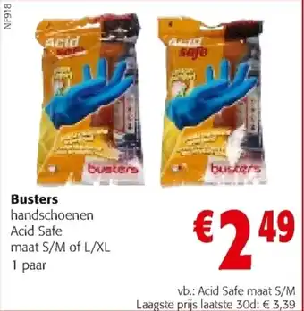Colruyt Busters handschoenen Acid Safe maat S/M of L/XL 1 paar aanbieding
