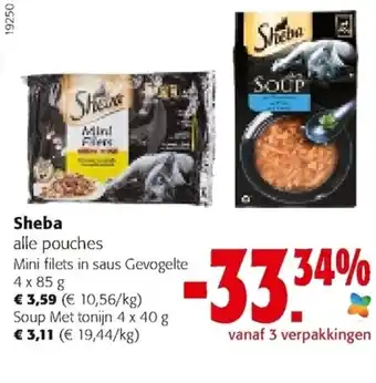 Colruyt Sheba Mini filets in saus Gevogelte, Soup Met tonijn aanbieding