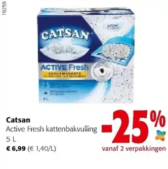 Colruyt Catsan Active Fresh kattenbakvulling 5L aanbieding