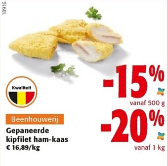 Colruyt Gepaneerde kipfilet ham-kaas aanbieding