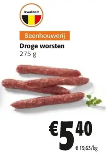 Colruyt Droge worsten 275g aanbieding