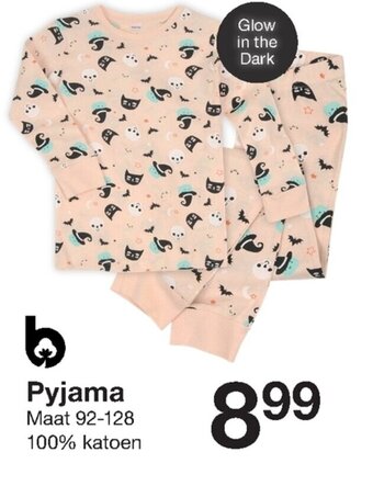 Zeeman Pyjama maat 92-128 100% katoen aanbieding