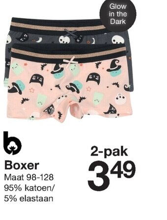 Zeeman Boxer maat 98-128 95% katoen/ 5% elastaan 2-pak aanbieding