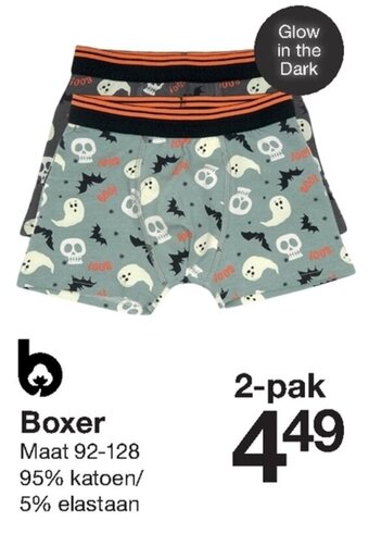 Zeeman Boxer maat 98-128 95% katoen/ 5% elastaan 2-pak aanbieding