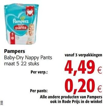 Pampers baby-dry nappy pants maat 5 22 stuks