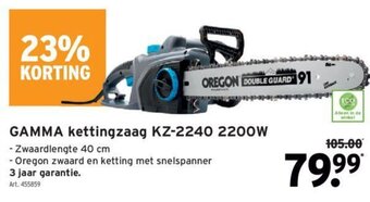 GAMMA Gamma kettingzaag kz-2240 2200w aanbieding