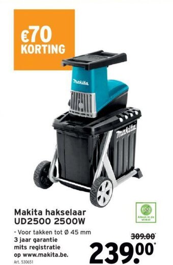 GAMMA Makita hakselaar ud2500 2500w aanbieding