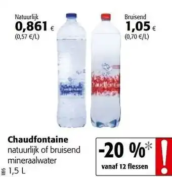 Chaudfontaine natuurlijk of bruisend mineraalwater