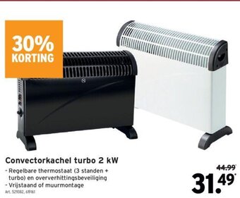 GAMMA Convectorkachel turbo 2 kW aanbieding