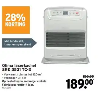 GAMMA Qlima kaserkachel SRE 3531 TC-2 aanbieding
