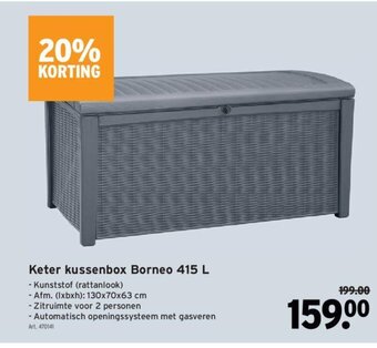 GAMMA Keter Kussenbox Borneo 415 L aanbieding
